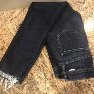 Mother Stunner Zip AnkleStep Fray Jeans